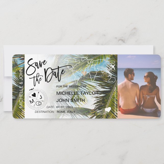Carte d'embarquement de sauvegarde de photo Date d (Devant)