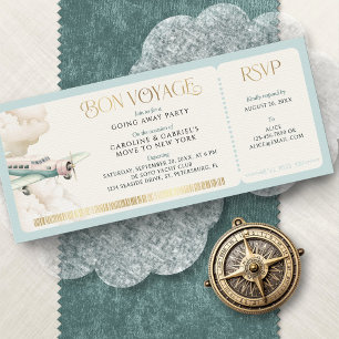 Carte d'embarquement de voyage d'aventure pour une