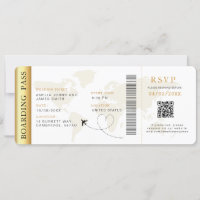 Carte d'embarquement Destination mariage Code QR R