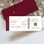 Carte d'embarquement Destination mariage Code QR R<br><div class="desc">Carte d'embarquement mariage avec une carte du monde de destination,  carte de Mariage,  mariage de destination,  passeport avec code QR carte Rsvp.</div>