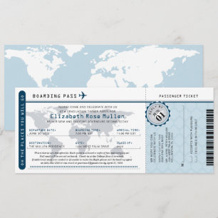 Carte d'embarquement du voyageur du monde de la re