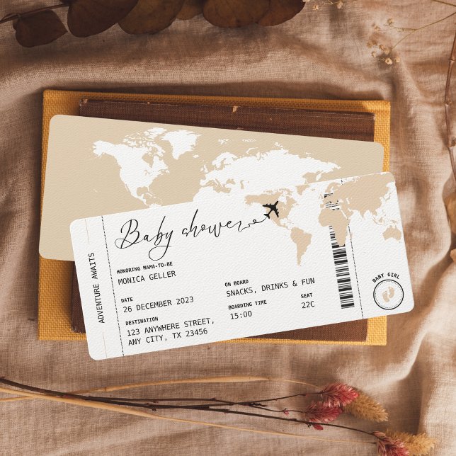 Carte d'embarquement Fête de Bébé Mixte (Créateur téléchargé)