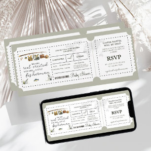 Carte d'embarquement Fisherman Boy Baby shower de