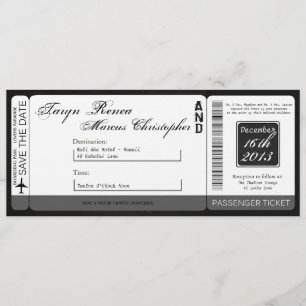 Carte d'embarquement Linen Faire-part de mariage C