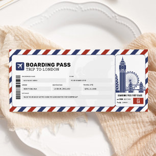 Carte d'embarquement Londres Voyage Déplacement Av