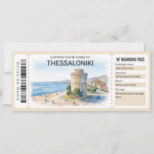 Carte d'embarquement modifiable pour un voyage à T
