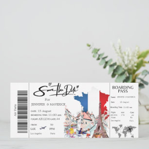 carte d'embarquement Paris enregistrer la date du 