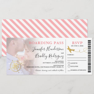 Carte d'embarquement   Photo de mariage de destina
