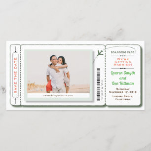Carte d'embarquement Photo Enregistrer la date Ver