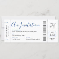 Carte d'embarquement Plane Billetterie Destination