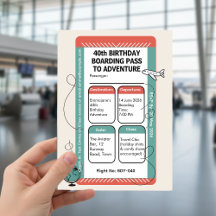 Carte d'embarquement pour l'aventure – Thème Voyag