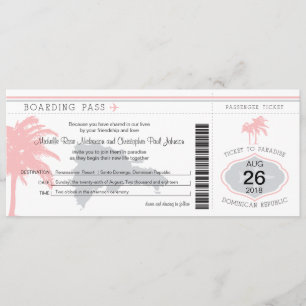 Carte d'embarquement pour le Mariage de la Républi