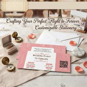 Carte d'embarquement pour le vol de noces pour tou