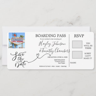 Carte d'embarquement pour mariage à Las Vegas, Nev