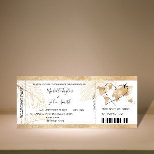 Carte d'embarquement pour mariage de destination C
