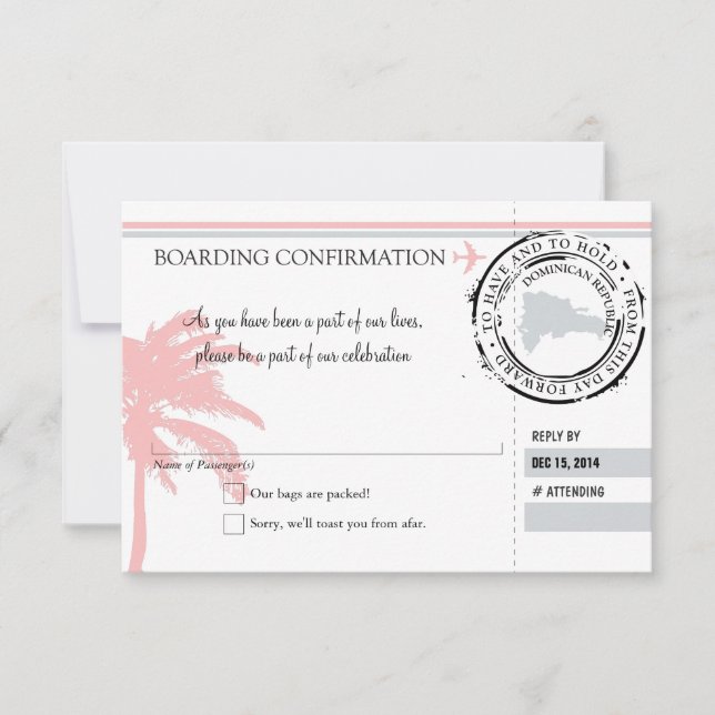 Carte d'embarquement pour République dominicaine R (Devant)