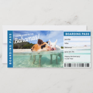 Carte d'embarquement pour un cadeau de vacances au