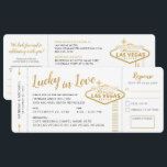 Carte d'embarquement pour un mariage à Las Vegas<br><div class="desc">Faire-part de mariage à Las Vegas,  invitation pour un mariage de destination avec carte d'embarquement,  billet d'avion et carte de réponse avec coupon de réponse détachable,  dans un élégant ton or et blanc. Les invités s'extasient sur ces invitations de mariage de destination amusantes !</div>