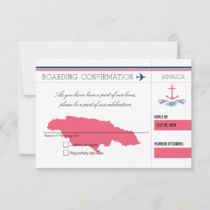 Carte d'embarquement RSVP Anchor Jamaïque