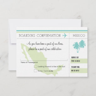 Carte d'embarquement RSVP au MEXIQUE