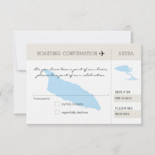 Carte d'embarquement RSVP pour Aruba