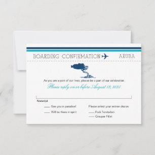Carte d'embarquement RSVP pour Aruba