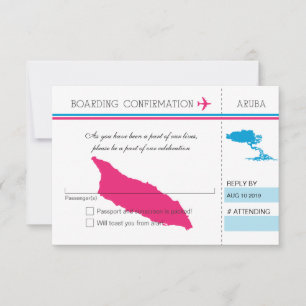 Carte d'embarquement RSVP pour Aruba