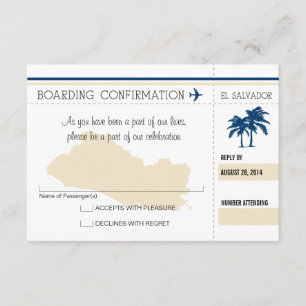 Carte d'embarquement RSVP pour El Salvador