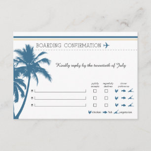 Carte d'embarquement RSVP pour Floride Blue & Crea