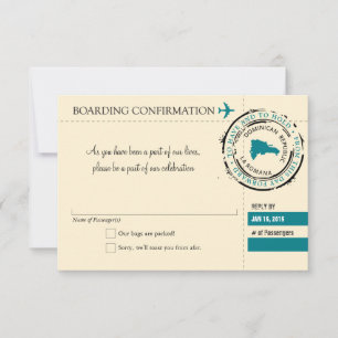Carte d'embarquement RSVP pour la République domin