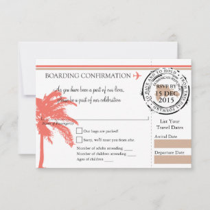 Carte d'embarquement RSVP pour République dominica
