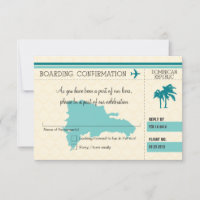 Carte d'embarquement RSVP pour République dominica