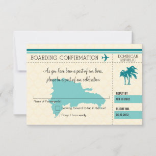 Carte d'embarquement RSVP pour République dominica