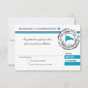 Carte d'embarquement RSVP pour République dominica