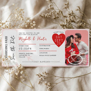 Carte d'embarquement Saint-Valentin Enregistrez la