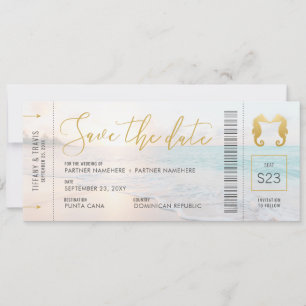 Carte d'embarquement Seahorse Billets Plage Mariag