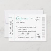 Carte d'embarquement Silver Plane Ticket Destinati