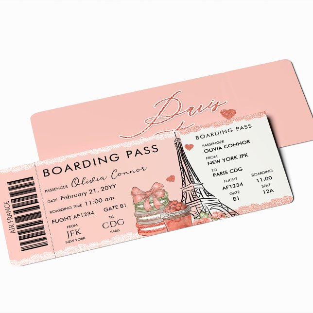 Carte d'embarquement surprise pour les vacances à  (Créateur téléchargé)