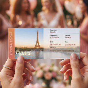Carte d'embarquement surprise pour un voyage en Fr