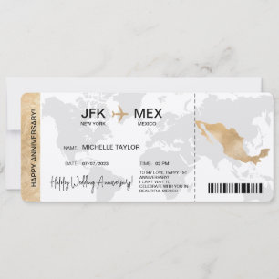 Carte d'embarquement Surprise Trip Ticket Mexique