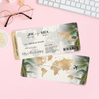 Carte d'embarquement Surprise Trip Ticket Mexique