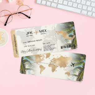 Carte d'embarquement Surprise Trip Ticket Mexique