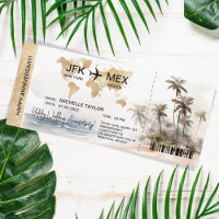 Carte d'embarquement Surprise Trip Ticket Palm Car