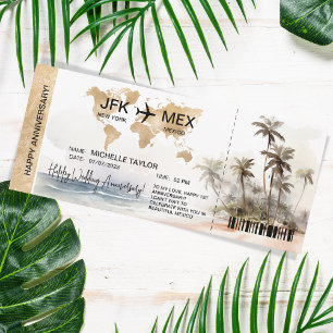 Carte d'embarquement Surprise Trip Ticket Palm Car