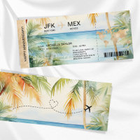 Carte d'embarquement Surprise Trip Ticket Palm Car