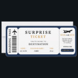 Carte d'embarquement Surprise Voyage Avion Voyage<br><div class="desc">Billet voyage surprise,  Pass Coupon d'embarquement surprise,  modèle de billet événement,  Fake Plane Travel,  des vacances surprises pour un ami ou un membre de la famille !</div>