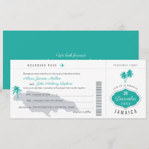 Carte d'embarquement Turquoise gris à Jamaïque Mar