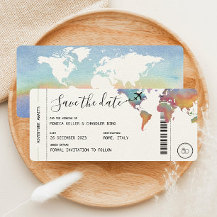 Carte d'embarquement Voyage Enregistrer la date Ma