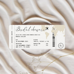 Carte d'embarquement Voyage Fête des mariées à thè
