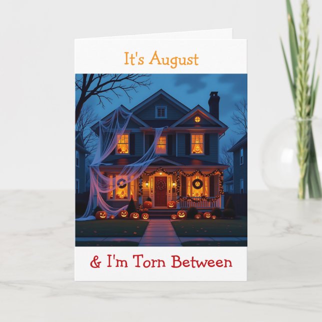 Carte Demi-Halloween et demi-Noël | Humour des fêtes (Devant)